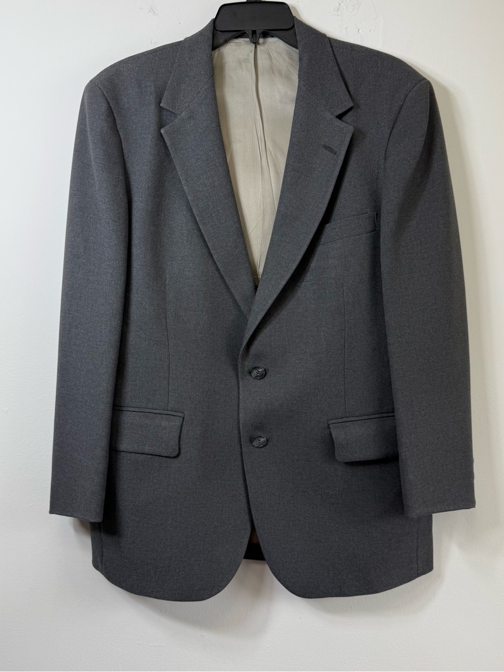 VTG Johnny Carson Gray 2-Button Blazer Suit Jacket Sport Coat Union Made USA